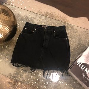 AGOLDE black denim skirt